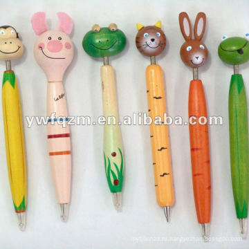 различные модели деревянные мультфильм ручка использован для промотирования